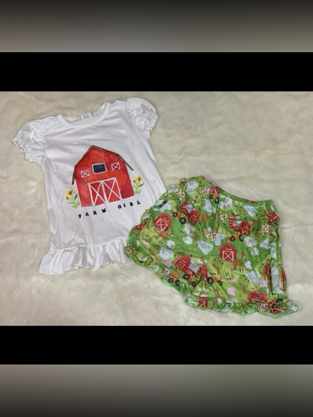 NWT Boutique Farm Girl Shorts Outfit Set